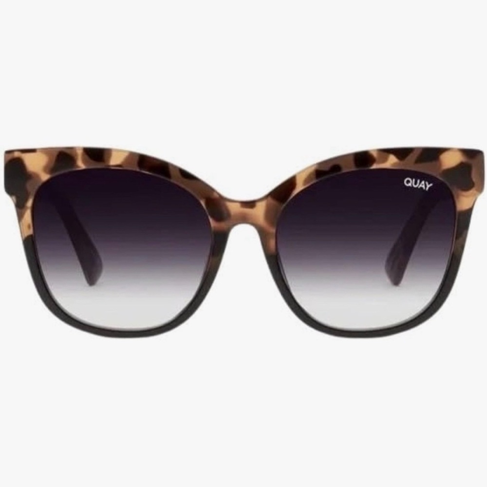Quay AFTER HOURS Tortoise Black Frame / Black Fade Lens Sunglasses BNWT